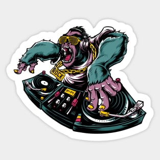 Gorilla DJ Sticker